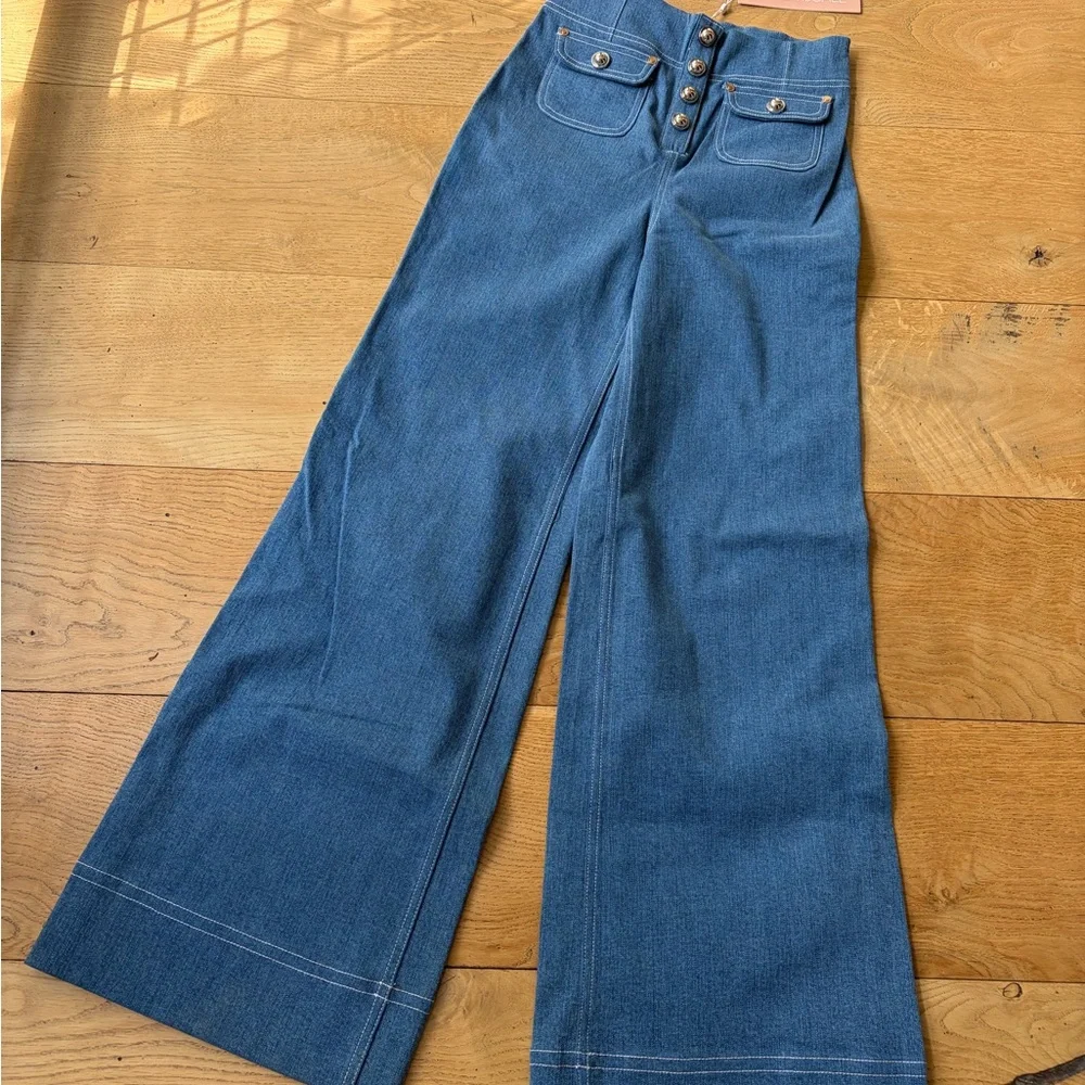 NWT RARE Alice McCall Woodstock Wide Leg Denim - Picture 7 of 16